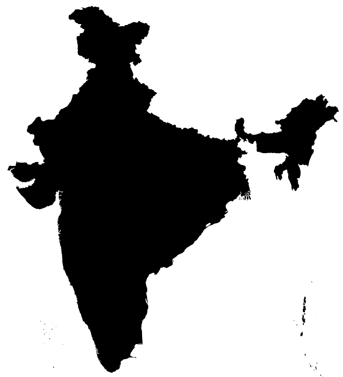 India Map showing collection centres